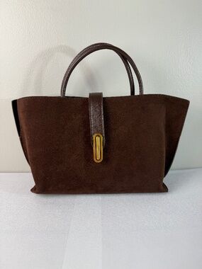 Women's Suede Handbag Shoulder Brown Bags
